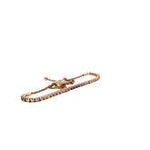 14k Rose Gold .50ct G VS2 Round Diamond/ .50ct Round Chocolate Diamond Bolo Bracelet